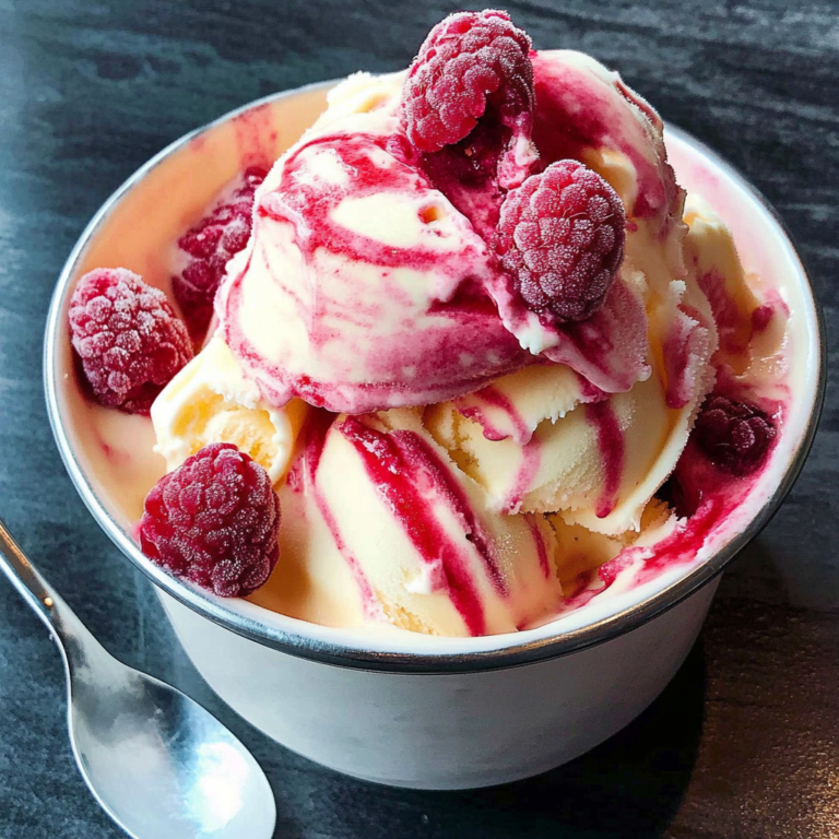 Raspberry Swirl Ice Cream