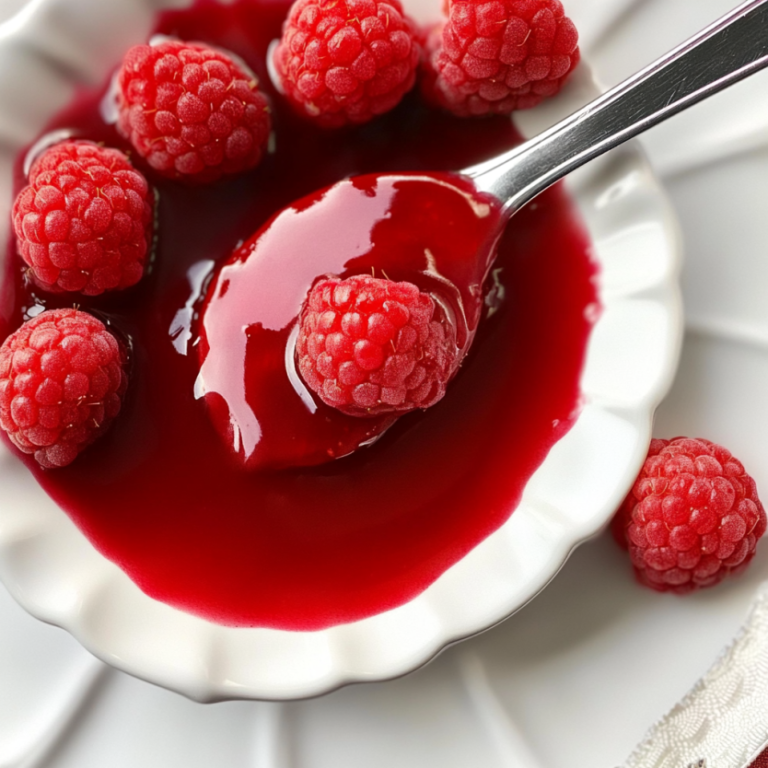 Fresh raspberry sauce