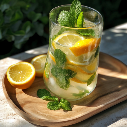 Mint citrus water