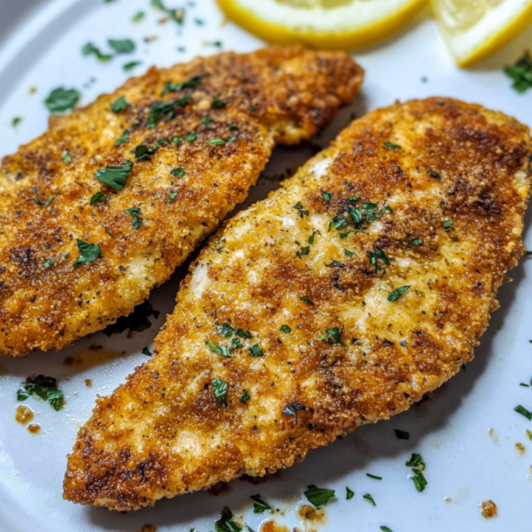 Baked chicken cutlet
